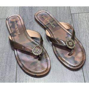 Jack Rogers Rowen Womens Flip Flop sandals Camo Black Sz 9 M S000136